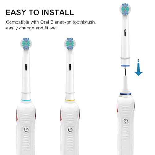 Toothbrush Heads for Oral B, 4 Pack Professional Electric Toothbrush Replacement Heads Medium Soft Dupont Bristles Replacement Toothbrush Heads Precision Clean Brush Heads Refills