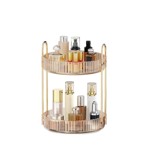 MOKANI 360° Rotating Makeup Organizer - 2 Tier Perfume Storage