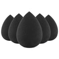 Beakey Makeup Sponge Set 5 Pcs - Latex-Free Teardrop Beauty Sponges, Black