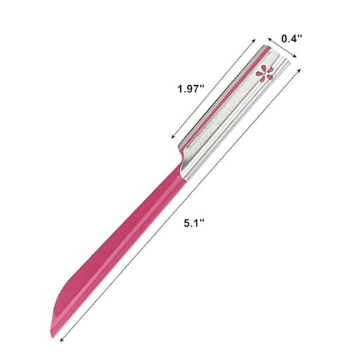 10 pcs Eyebrow Razor WomenFace Razors Facial Hair Removal Exfoliating Dermaplaning Tool Face Shavers Upper Lip Hair Removal Travel Razor(Red and Blue)
