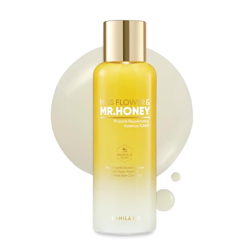 BANILA CO Miss Flower & Mr Honey Propolis Rejuvenating Essence Toner | Hydrating Toner with Propolis Extract & Royal Jelly | Hydrating Korean Skincare for Youthful Radiance (190ml / 6.42 fl oz)