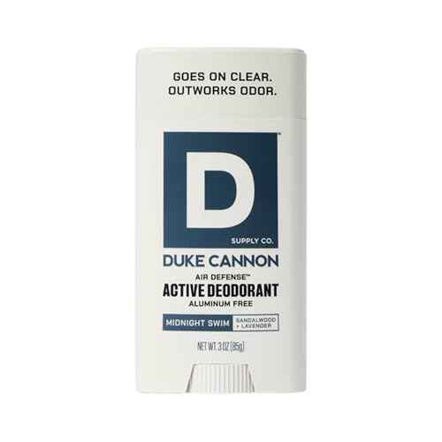 Duke Cannon Midnight Swim Aluminum-Free Deodorant for Men - Air Defense, Sandalwood + Lavender Scent, 3 oz ? Long-Lasting, Clear Glide, Skin-Soothing Formula