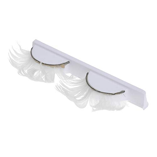 White Fluffy False Eyelashes - 3 Pair Set
