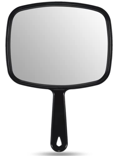 OMIRO 9.3" Handheld Mirror with Handle, Black