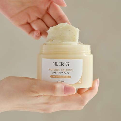 NEER¡ÆG Potenol Calming Wash Off Pack 3.88oz (110g) Soothes Sensitive Skin, Calm with Panthenol