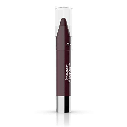 Neutrogena MoistureSmooth Color Stick for Lips, Moisturizing and Conditioning Lipstick with a Balm-Like Formula, Nourishing Shea Butter and Fruit Extracts, 180 Deep Plum, .011 oz (Pack of 2)