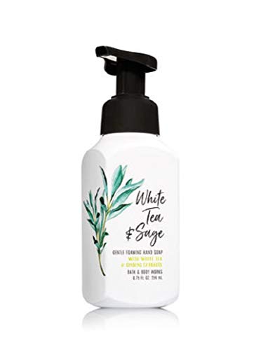 Bath and Body Works Gentle Foaming Hand Soap, White Tea and Sage 8.75 Ounce (2-Pack) with Ginseng Extracts