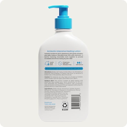 AmLactin Intensive Healing Body Lotion 15% Lactic Acid 14.1 oz