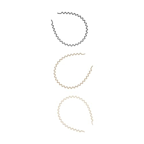 Goody Ouchless Zig-Zag Women's Headbands - 3 Ct, Warm Tones, Damage-Free Hold, All-Day Comfort Headbands for Women & Men, Everyday Hair Accessories, For All Occasions, For Thick Hair