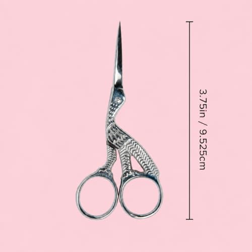 Diane Stainless Steel Stork Eyebrow Scissors 3.75" - Precision Facial Hair Trimmer