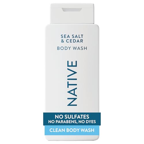 Native Clean Body Wash for Sensitive Skin, Sea Salt & Cedar, 18 fl oz