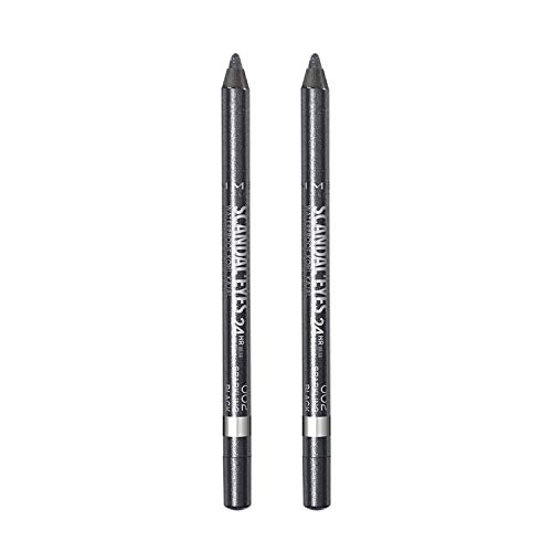 Rimmel Scandaleyes Waterproof Kohl Eyeliner, Black (Pack of 2)