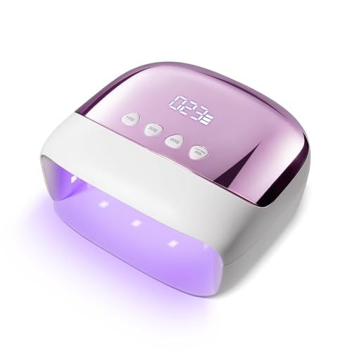Rechargeable UV Nail Lamp for Gel Nails: 48W Cordless LED UV Light with Smart Sensor- Professional Nail Cure Lamp for Gel Polish Home & Salon Use