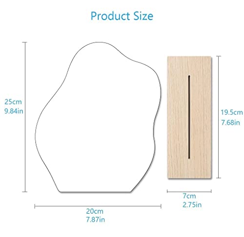 Cloud-Shaped Aesthetic Vanity Mirror with Wooden Stand