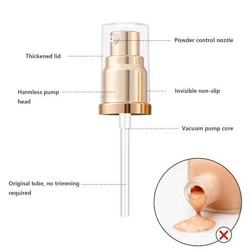 1 Pack Foundation Pump Fit for Estee Lauder Double Wear Foundation, Gold Replacement Pump for DW Makeup Bottle(Upgraded)