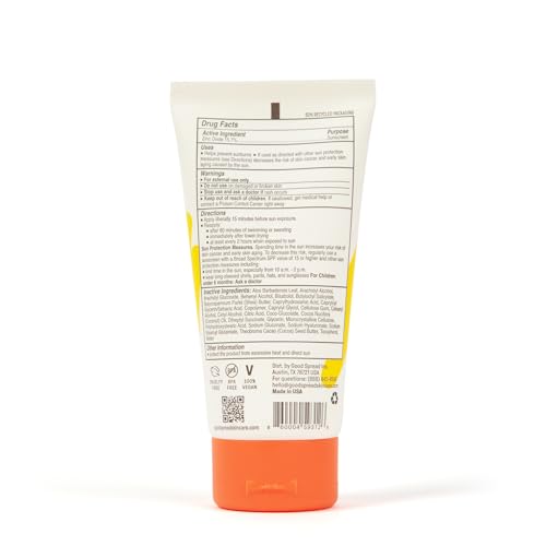 Goodspread Universal Mineral Sunscreen SPF 30 with Zinc Oxide | Reef Safe Hawaii Act 104 Compliant | Broad Spectrum Body + Face Lotion | Hydrating + Rubs in Clear | Vegan + Cruelty Free (3.4 fl. oz.)