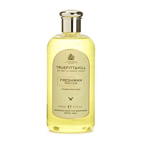 Truefitt & Hill Freshman Friction, Stimulating, Invigorating, and Purifying Formula with Premium Cleansing Ingredients, Compatible with Other Hairdressings - 6.7 oz.