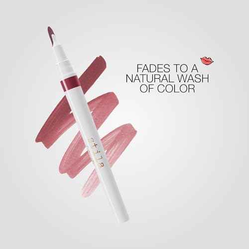 stila Calligraphy Lip Stain Long-Lasting Tint, Moisturizing, Transfer-Proof, Lightweight, Sheer Buildable Color, Fades to a Natural Wash of Colors