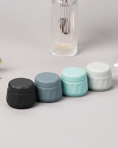 TSA Approved Travel Containers for Toiletries, 4-Pack Silicone Jars