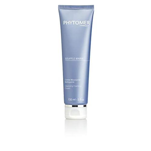 Phytomer Souffle Marin Foaming Facial Cleanser Cream | Moisturizing Face Wash Renews Dull Skin | Gentle, Light-as-Air Foaming Exfoliator | Natural Ingredients, Sustainable & Eco-Friendly | 150 ml