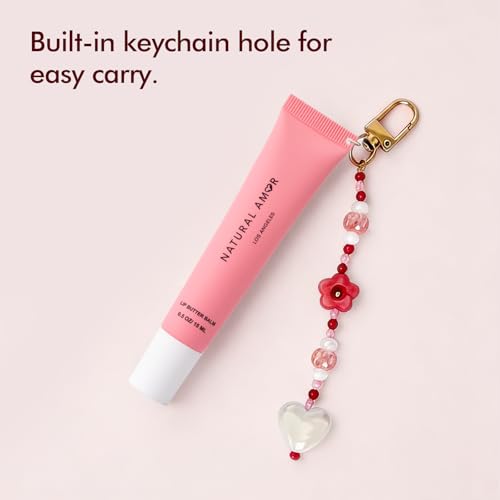 Shimmer Peptide Lip Butter Balm with Keychain - Glossy Moisturizer