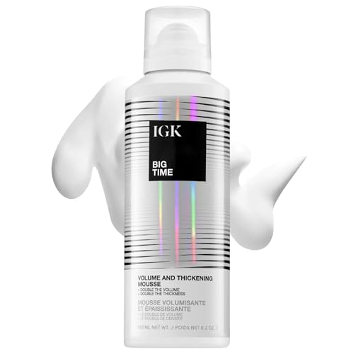 IGK Big Time Volume & Thickening Mousse, 6.2 Oz