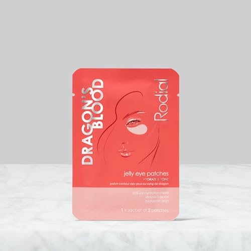 Rodial Dragon¡¯s Blood Jelly Eye Patches (1 Sachet), Hydrating Under-Eye Patches for Firmness & Elasticity, with Hyaluronic Acid & Dragon¡¯s Blood, Makeup Prep