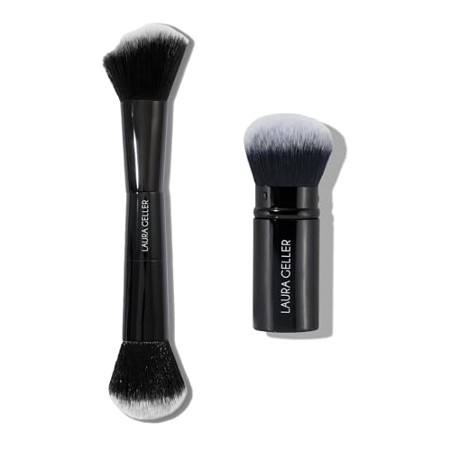 LAURA GELLER NEW YORK Dual-Ended Blush and Bronzer Brush & Retractable Airbrush Kabuki