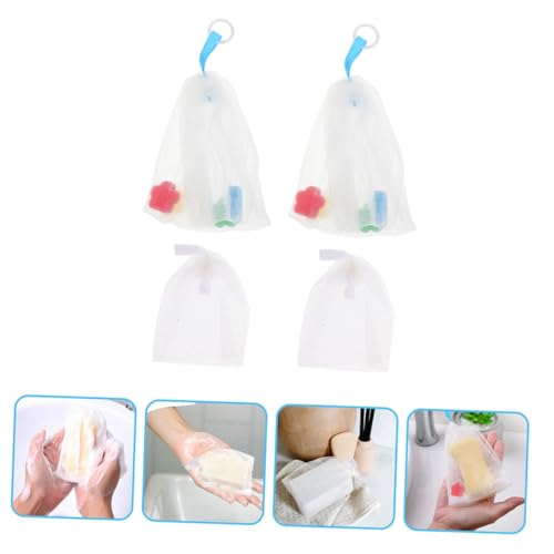 4-Pack Soap Foaming Net Bags for Face Cleansing