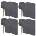 4-Piece Microfiber Massage Table Sheet Set with Face Rest Cover