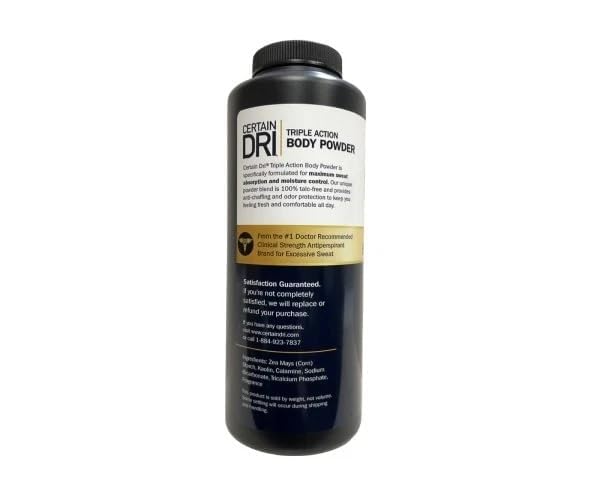 Talc-Free Body Powder for Sweat & Odor Control, 8 oz