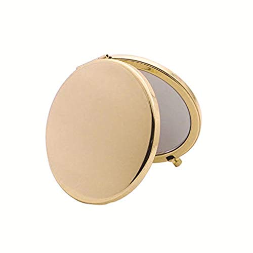 Gold Magnifying Compact Mirror for Purses - 2x & 1x Folding Travel Makeup Mirror