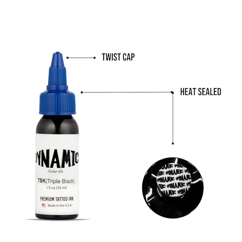 Dynamic Color Triple Black Tattoo Ink, 1 oz Bottle