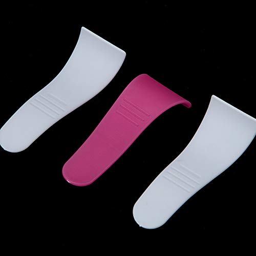 12Pcs Hair Wax Cleansing Spatulas Sticks Mask Scraper Plastic Waxing Applicator & Depilatory Creams Hair Waxing Removal Beauty Tools, White and Pink