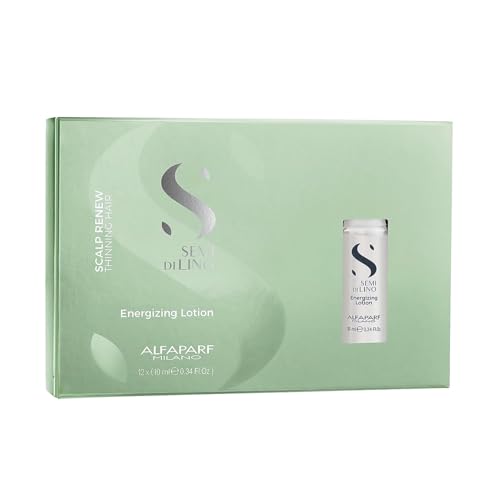 Alfaparf Milano Semi Di Lino Scalp Renew Energizing Tonic for Thinning Hair - Scalp Treatment for Hair Loss & Regrowth - Strengthens and Stimulates Hair Fiber - Professional Salon Quality (4.23 Fl Oz)