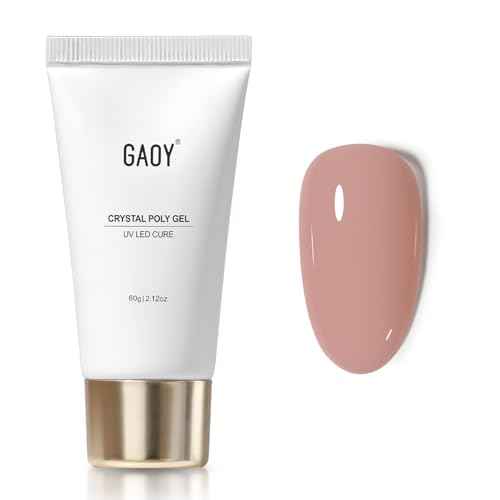 GAOY Crystal Poly Gel, 60g Nail Extension Enhancement Builder Gel, for Beginner & Professional Nail Art Salon DIY at Home, Nude 03