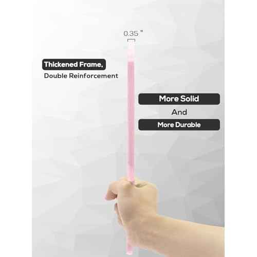 Extra Large Handheld Mirror£¬Hand Salon Mirror with Handle for Barbers, Hairdressing (Pink£¬12.4" Lx 9" W)