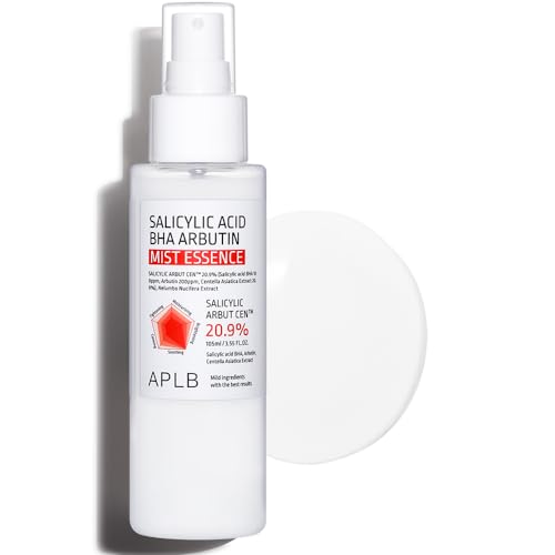 APLB Salicylic Acid BHA Arbutin Mist Essence | SALICYLIC ARBUT CEN¢â 20.9% 3.55 FL.OZ/Korean Skincare, Replenishing Moisture, Revitalize for Gentle and Improve Skin Texture Through Salicyclic