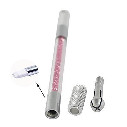 Xiaoyu 3 in 1 Crystal Multifunction Manual Tattoo Permanent Makeup Eyebrow Pen Microblading Pen - Pink