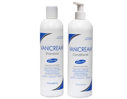 Vanicream Hair Care Set with 12oz Shampoo & Conditioner - Gentle, Dermatologist Tested