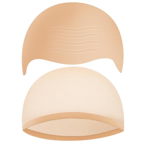 Latex Bald Cap with Nylon Wig Cap Set for Cosplay