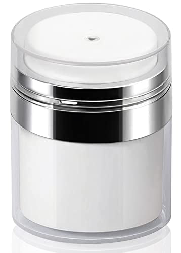 Travel Lotion Dispenser Airless Pump Jar - 0.5 Oz Refillable Skincare Container Variation 1