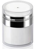Travel Lotion Dispenser Airless Pump Jar - 0.5 Oz Refillable Skincare Container Variation 1