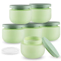 6Pcs 8oz Empty Plastic Jars Wide Mouth Cosmetic Containers