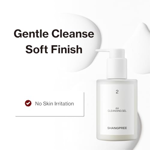 SHANGPREE AA Cleansing Gel, Gentle Cleanse, Soft Finish, Hydrates Without Greasiness, Low-Foam Makeup Melt, For Sensitive & Dry Skin, 200ml / 6.76 fl.oz.