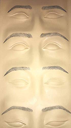 Microblading Supplies 5 Piece Practice Skin For Eyebrows: Permanent Makeup Silicone Skin To Practice Brow Micro-Blading And Needling, Fake Skin Sheets For Professionals And Beginners