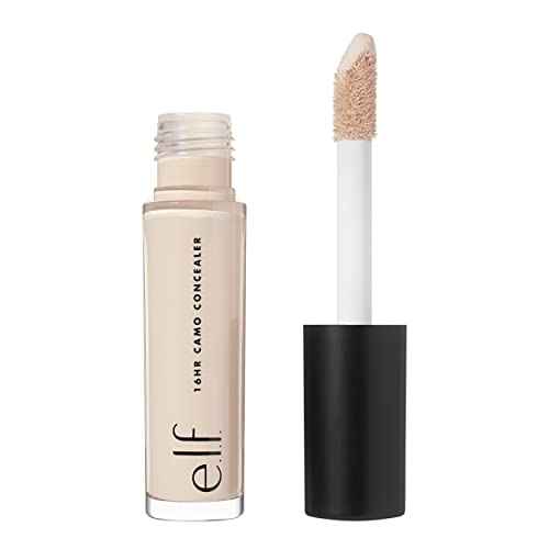e.l.f. 16HR Camo Concealer, Full Coverage & Highly Pigmented, Matte Finish, Light Ivory, 0.203 Fl Oz