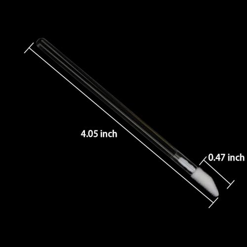 Mekupeu 300pcs Disposable Lip Brushes with Clear Handle - Hygienic Lip Applicators