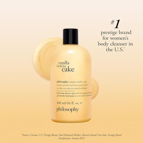 Philosophy Scent-Sational Hydrating Bath & Shower Gel Vanilla 16oz – Cruelty-Free & Vegan
