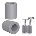Linkidea 2 Pack Safety Razor Stand - Opening Dia 0.8" (2.2cm) Diatomite Men's Shaving Holder for Bathroom Countertops, Compatible With Vikings, Merkur Double Edge Safety Razor (Grey)